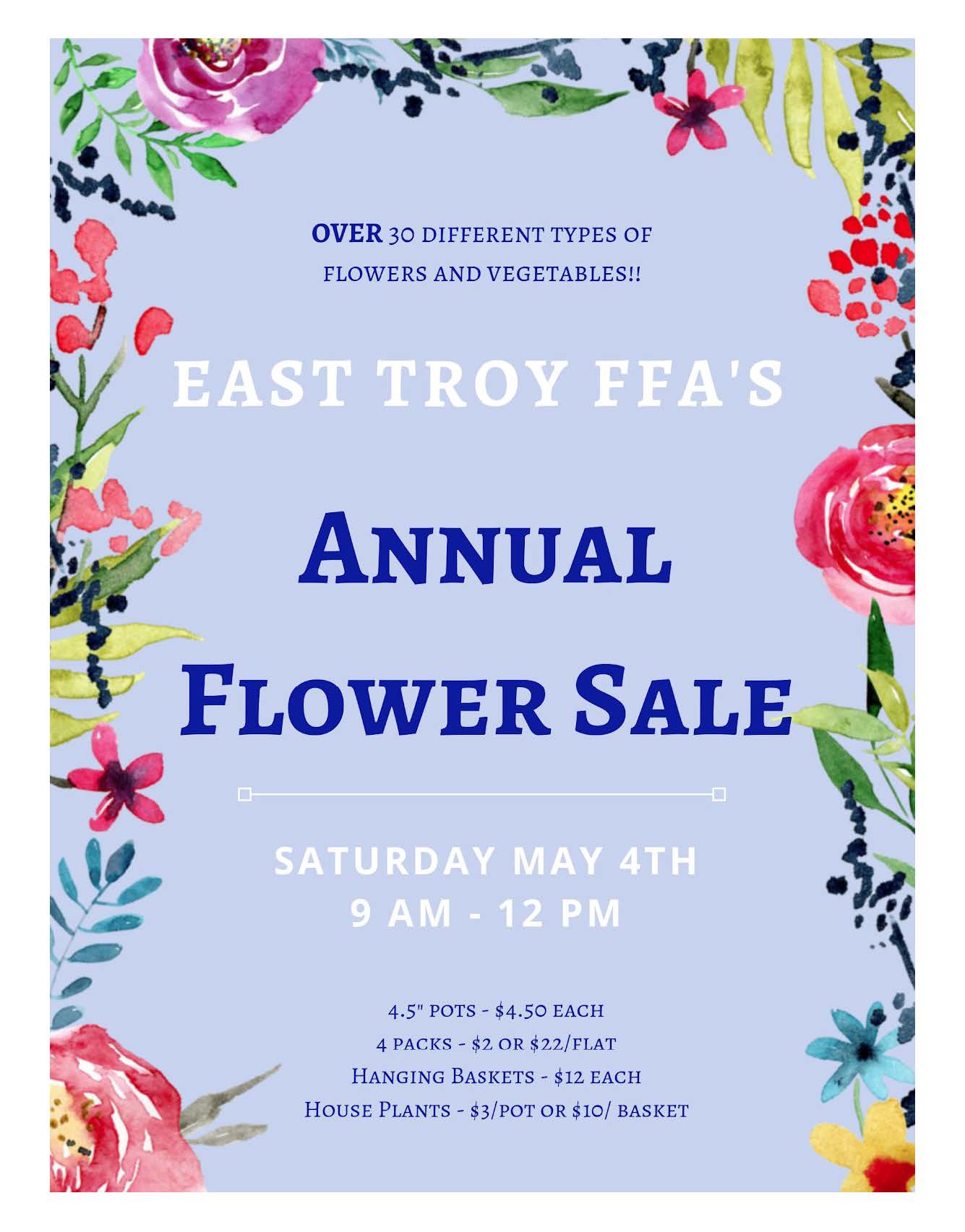 East Troy FFA Annual Flower Sale