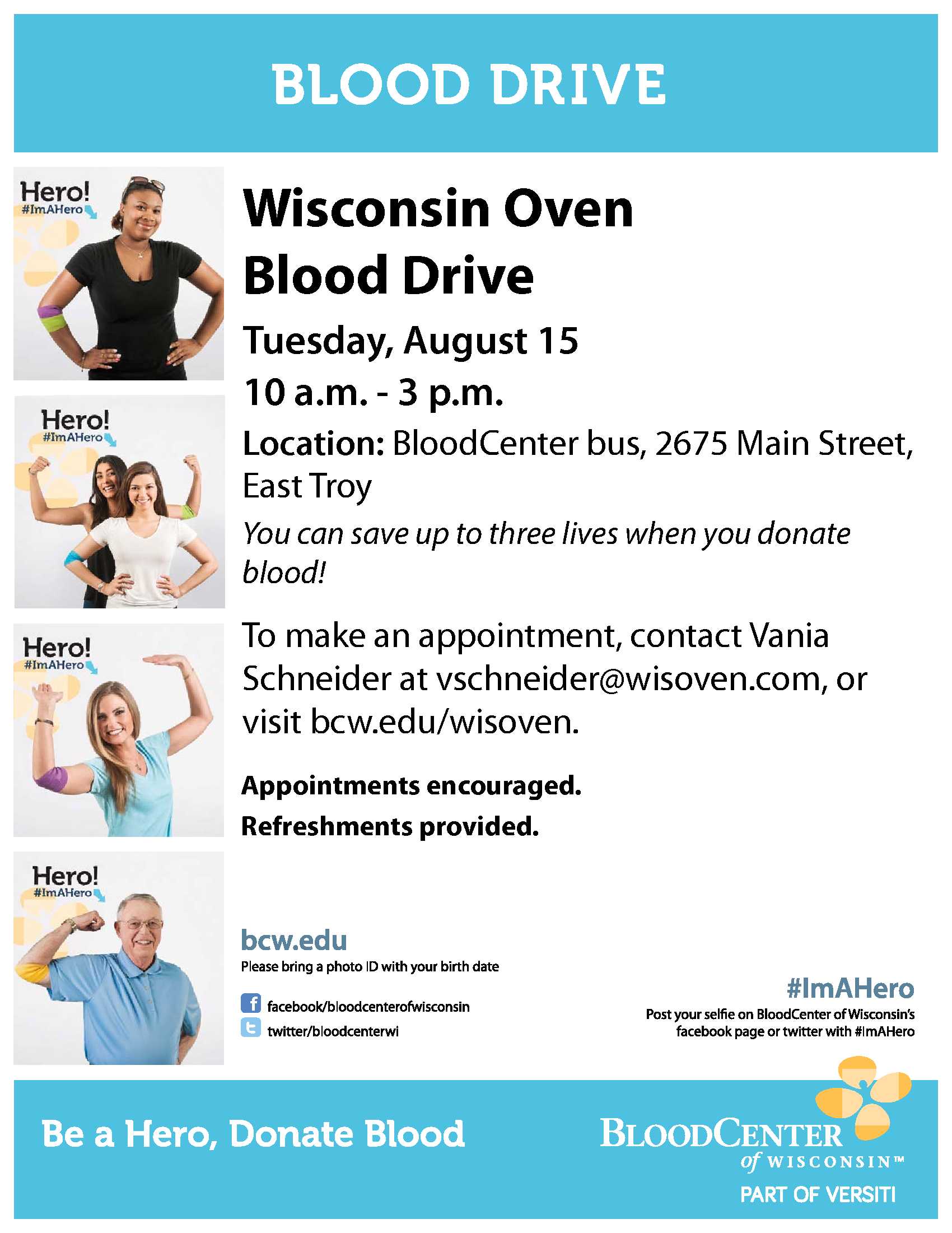 Wisconsin Oven Blood Drive