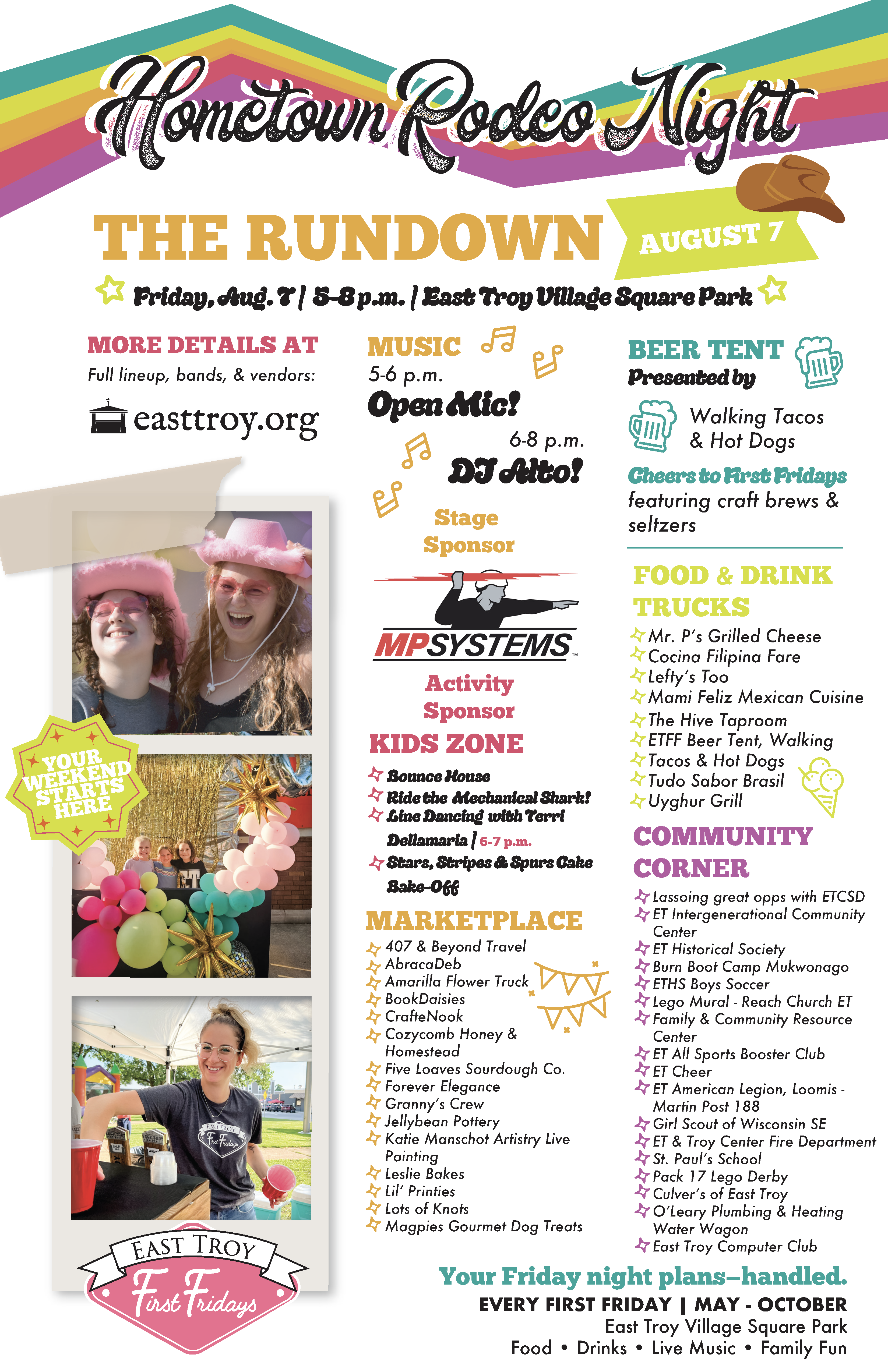 East Troy First Fridays: Howdy, East Troy Hometown Rodeo Night
