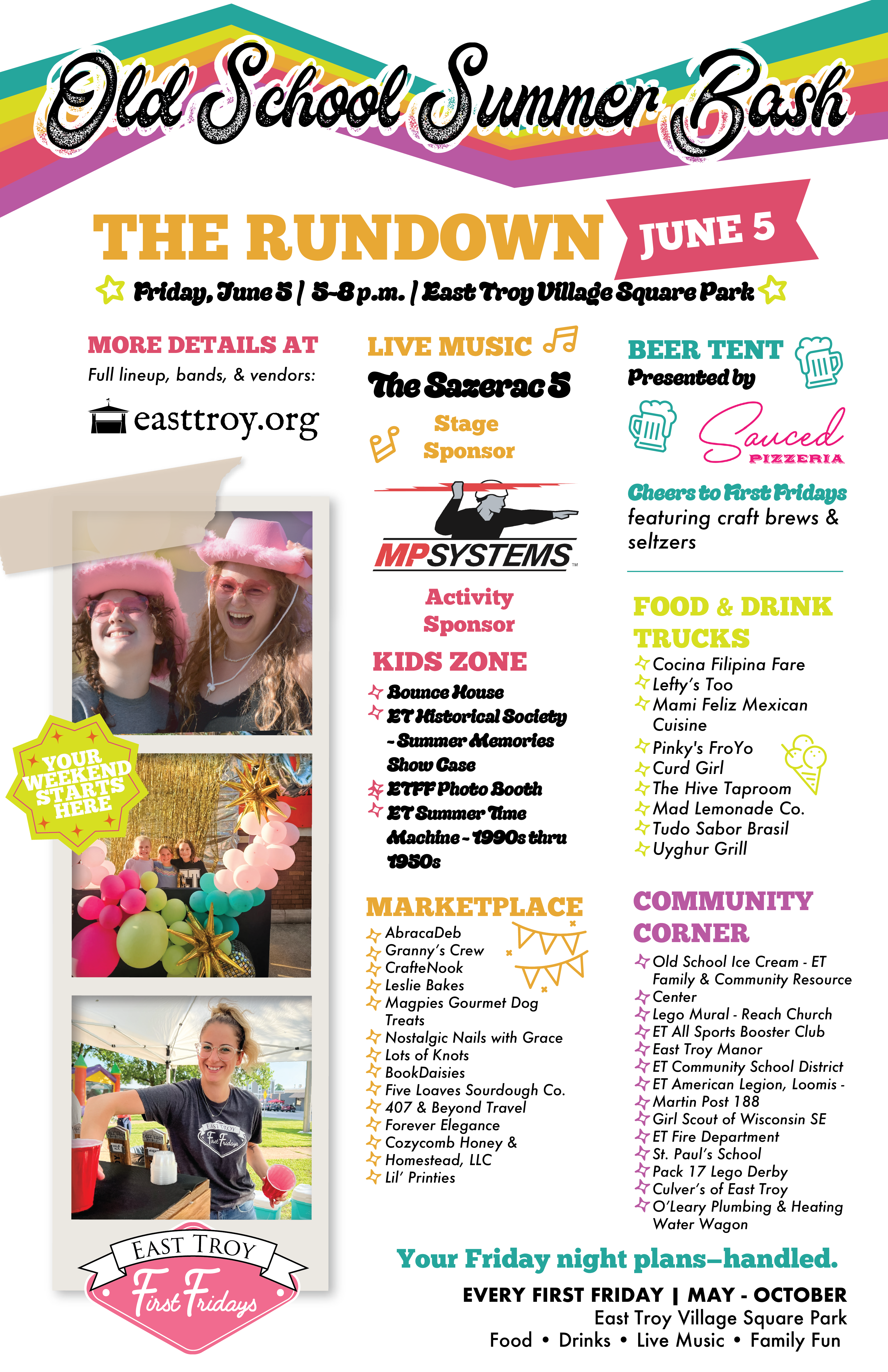 East Troy First Fridays: Old School Summer Bash