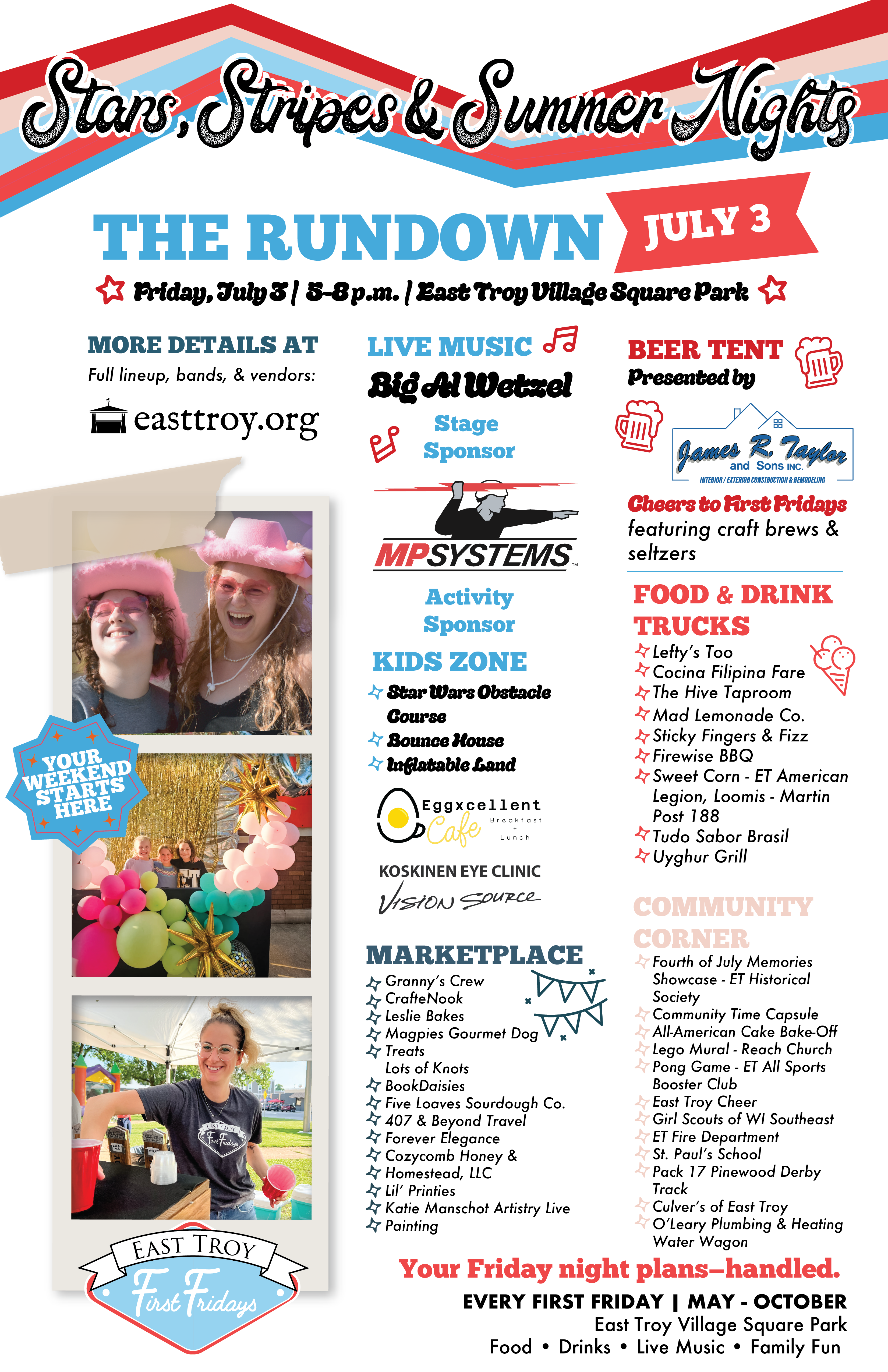 East Troy First Fridays: Stars, Stripes & Summer Nights