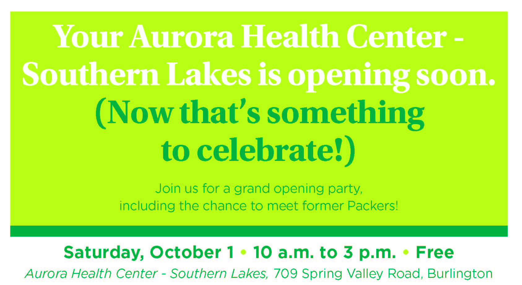 Aurora Health Center-Southern Lakes Grand Opening