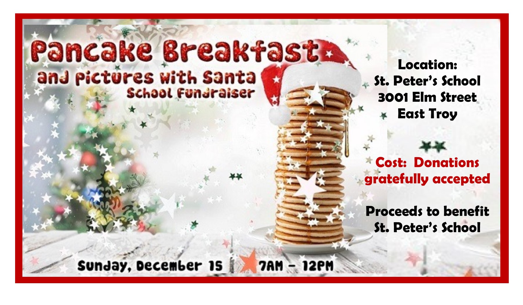 St. Peter's Pancake Breakfast with Santa