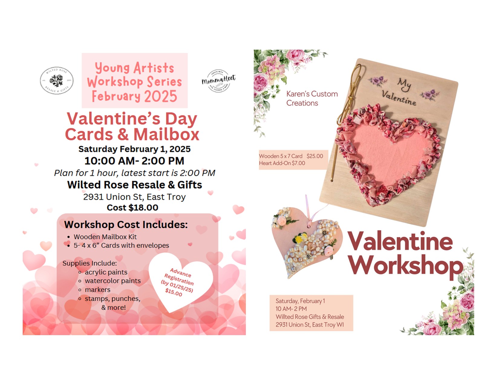 Valentine Workshop at Wilted Rose